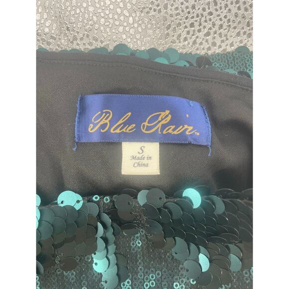 Blue Rain Green Sequined Embellished Mini Flapper Skirt Women's Size Small - Picture 4 of 4